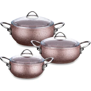 Özkent K-543 Granit 6 Parça Güveç Seti Rose