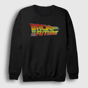 Unisex Siyah Logo Film Geleceğe Dönüş Back To The Future Sweatshirt