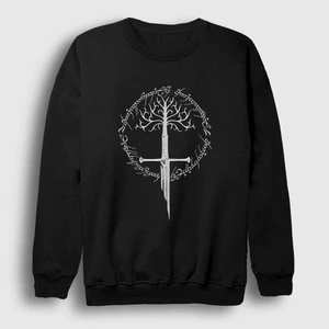 Unisex Siyah Narsil Yüzüklerin Efendisi The Lord Of The Rings Sweatshirt