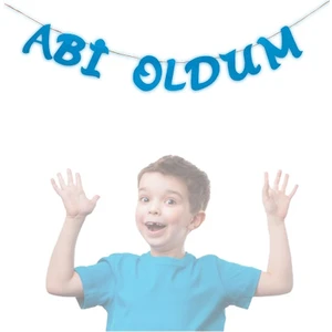 Süsle Bebek ve Parti Abi Oldum Simli Eva Uzar Yazı - 80 cm