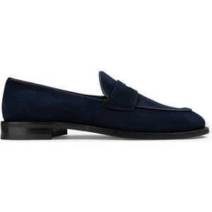 Hakiki Süet Lacivert Loafer Erkek Ayakkabı