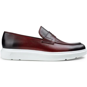 Hakiki Deri Bordo Comfort Erkek Loafer