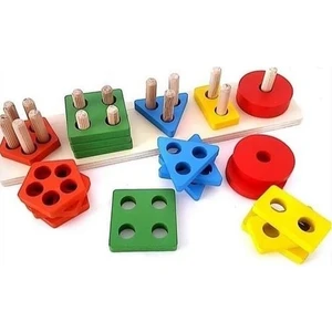 Woody Life Ahşap Geometrik Şekiller Eğitici Zeka Geliştiren Çocuk Oyuncak