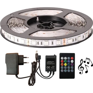 Amber LED Rgb Şerit LED 1 Metre Tak Çalıştır Sese ve Müziğe Duyarlı Kumanda 5050 3 Çipli