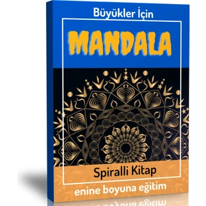 Enine Boyuna Eğitim Büyükler Için Mandala Spiralli Kitap