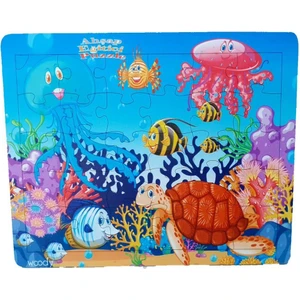 Woodylife Kaplumbağa Tospik ve Arkadaşları 30 Ahşap Puzzle Eğitici Çocuk Oyuncak