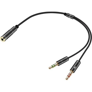 kulaklık mikrofon ayırıcı Y kablo 3.5 mm dişi to 2x 3.5 mm erkek kablo