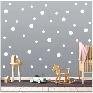 Sticker Sepetim Bebek Odası Puantiye Seti 3 ve 5 cm 100 Adet Çocuk Odası Dekoratif Duvar Sticker