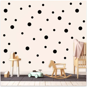 Sticker Sepetim Bebek Odası Puantiye Seti 3 ve 5 cm 100 Adet Çocuk Odası Dekoratif Duvar Sticker