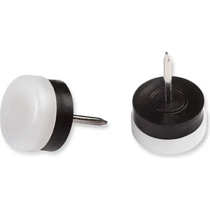 Masa Sandalye Altı Çivili Plastik Kayak Beyaz 18MM 8 Adet