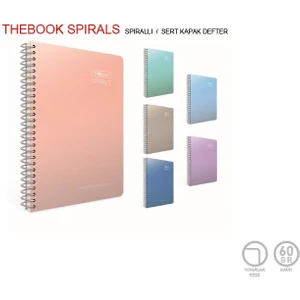 Thebook Spırals Spiralli Sert Kapak 17 x 24 100 Yaprak  Çizgisiz Defter