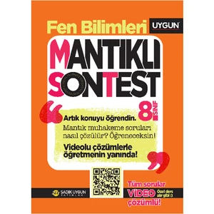 Sadık Uygun Yayınları 8 Sınıf Fen Bilimleri Mantıklı Son Test