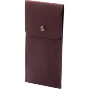 Minimal x Design Minimalist Tasarım El Yapımı Gerçek Deri Kalemlik Vişne 17 x 8 cm