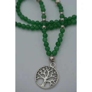 Yeşim Taşlı Hayat Ağacı Sembol Kolye