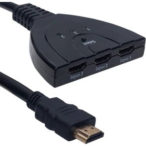 PM-17229 3 Giriş 1 Çıkış HDMI Switcher Toplayıcı Kablo