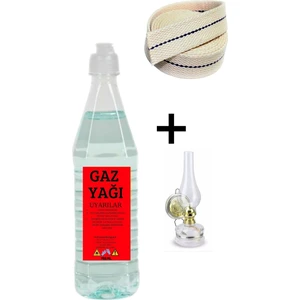 Kuzgun Online Shop 3' Lü Set & Büyük Şeffaf Gaz Lambası