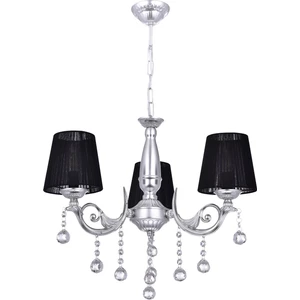 Özpolat Aydınlatma Pırıltı 3 Lü Avize Silver (Siyah Şapkalı)