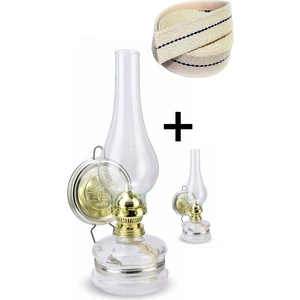 Kuzgun Online Shop 3' Lü Set Büyük 2 Adet Şeffaf Gaz Lambası & 1 M Gaz Lambası Fitili