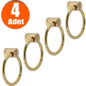 Nobel Sarkaç Dolap Çekmece Kulpu Kulbu Gold Metal Halka Kulp (4 Adet)