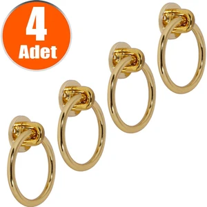 Nobel Sarkaç Dolap Çekmece Kulpu Kulbu Gold Metal Halka Kulp (4 Adet)