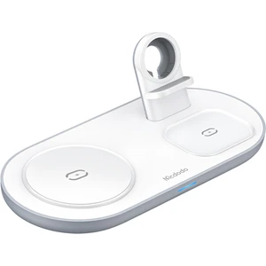 3in1 iPhone Uyumlu Air Pod Apple Watch Uyumlu Magsafe Kablosuz Şarj Cihazı Beyaz CH-7060