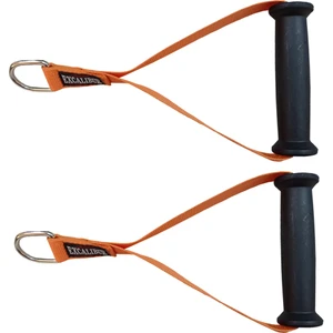 Fitness Direnç Lastiği Elciği Ağırlık Çekiş Aparatı Elcik -  25 cm Çiftturuncu