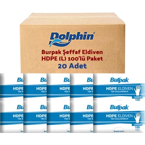 Burpak Şeffaf Eldiven HDPE (L) 100lü Paket 20 Adet