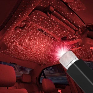 Kırmızı Ayak Altı Tavan LED Araç Içi Aydınlatma Oto Araba Iç Disko Ayarlanır USB Lamba Işık