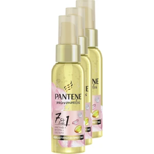 Pro-V 7'si 1 Arada Hint Yağı Biotin Gül Suyu Ağırlaştırmayan Saç Sprey Yağı 100 ml 3'lü Set