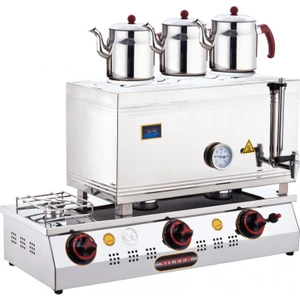 Doğalgazlı Ce Çift Tab. Kaynaklı 3 Demlik Çayocağı 60'lık