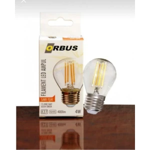 Dekoratif G45 4 W Şeffaf E27 Duy Sarı Işık Rustik LED Ampul
