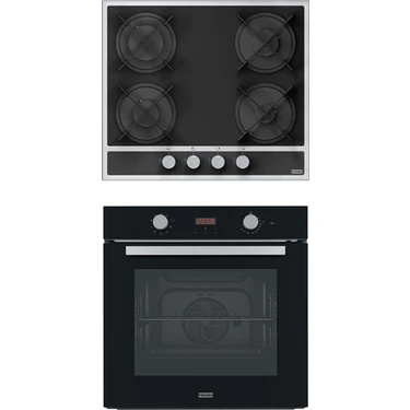Franke Ankastre Set (Fhma 604 4g ml E Black Maris Ocak Fsl 86 H Bk Black Smart Linear