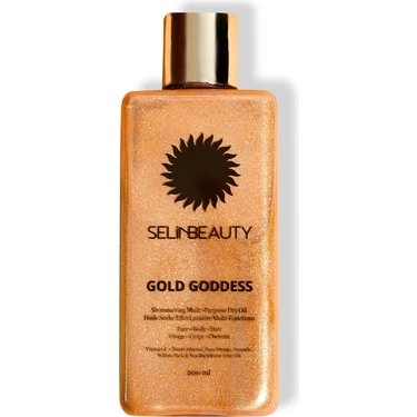 Selin Beauty Gold Goddess Shimmering Multi Purpose Dry Oil 200