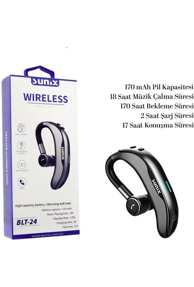 Sunix BLT24 Bluetooth Kulakiçi Kulaklık