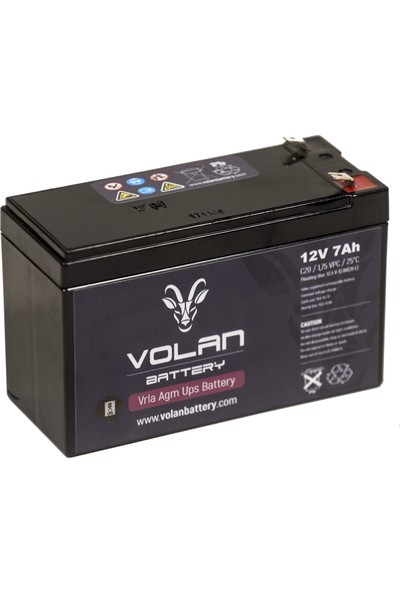 Volan Battery 5 Amper Kuru Tam Bakımsız Agm Akü