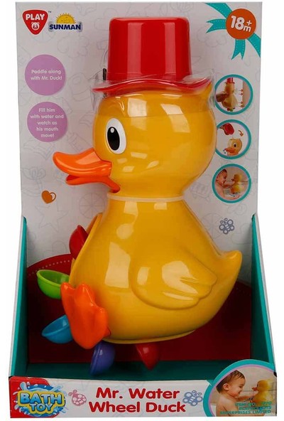 Playgo Sevimli Ördek Su Çarkı Banyo Oyuncağı