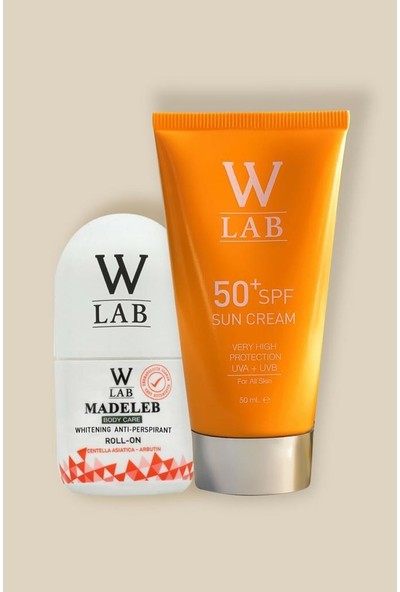 W-Lab W Lab SPF50+ Güneş Kremi 50 ml + Madeleb Roll On Set