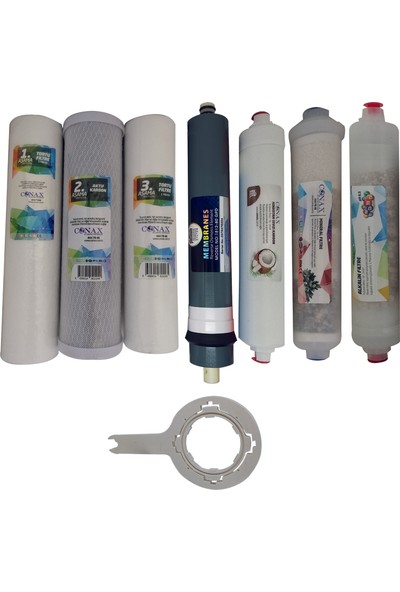 Conax Açık Kasa Su Arıtma Cihazı Platinium Mebranlı 7 Li Alkali Mineral Şeffaf Seti + Açma Anahtarı