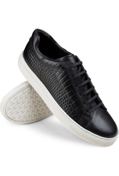 Deery Deri Siyah Sneaker Erkek Ayakkabı