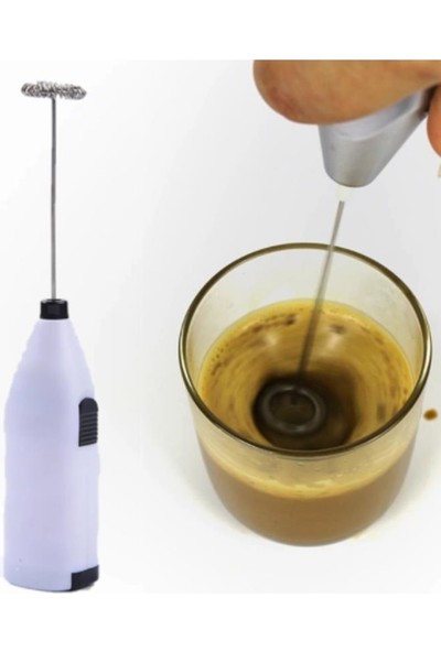Taled Pilli Mini Mikser Süt Kahve Köpürtücü Karıştırıcı