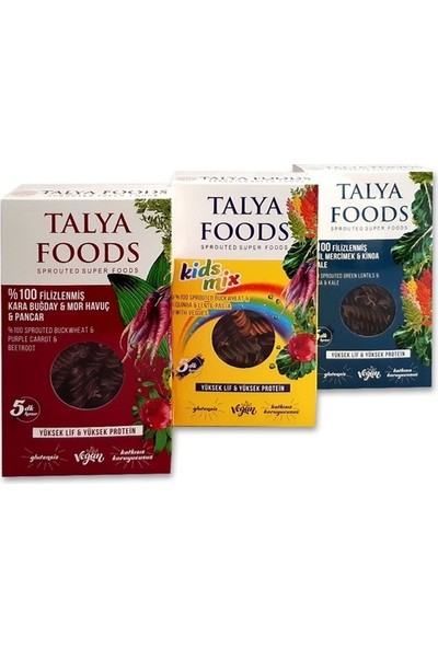 Talya Foods Glütensiz 3'lü Makarna Seti