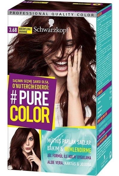 Pure Color Schwarzkopf Pure Color Saç Boyası 3.68 Böğürtlenli