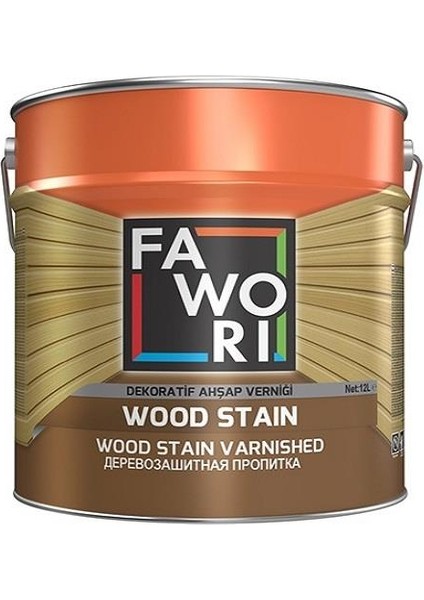 Wood Stain Vernikli Ahşap Koruyucu 12 Lt