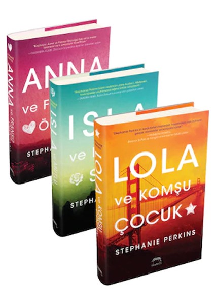 Lola ve Komşu Çocuk - Isla ve Mutlu Son - Anna ve Fransız Öpücüğü - Ciltli  - Stephanie Perkins