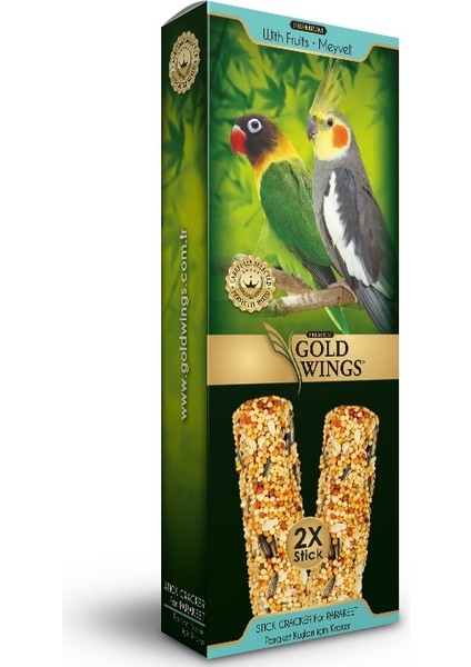 Premium Paraket Papağanı Yemi 2'li Kraker Meyveli