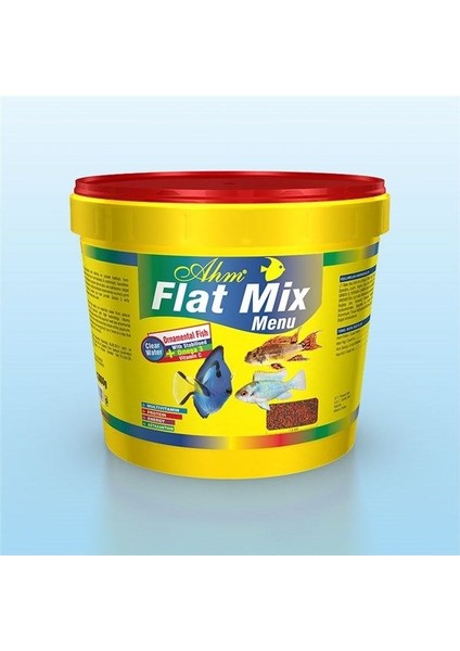 Marin Flat Mix Menü Balık Yemi 3 kg Kova