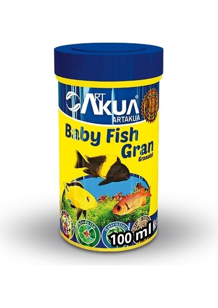 Artakua Baby Fish Gran 100 ml 40 Gram Balık Yemi 500-800 Micron