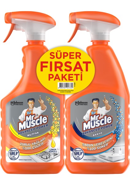 Mr Muscle Mutfak 750 ml + Mr Muscle Banyo 750 ml