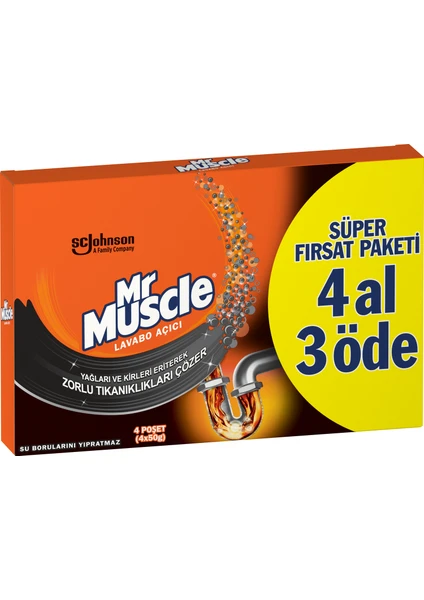 Mr Muscle Granül Lavabo Açıcı 4 Al 3 Öde