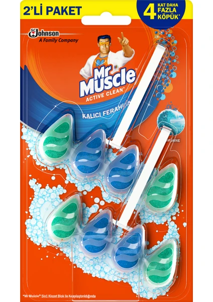 Mr Muscle Active Clean Klozet Blok Marine 2'li